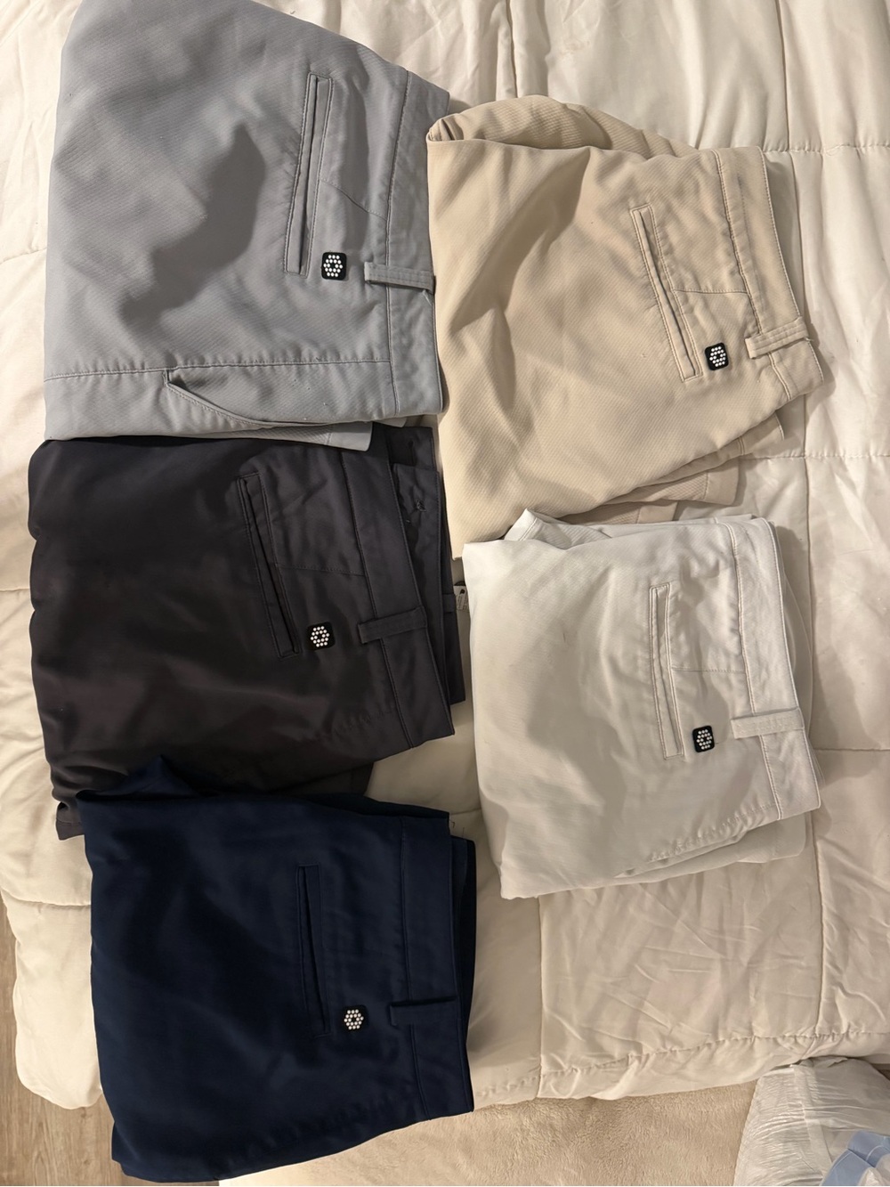 Puma Men's Chinos Pack in Navy, Black, Gray, White, and Tan